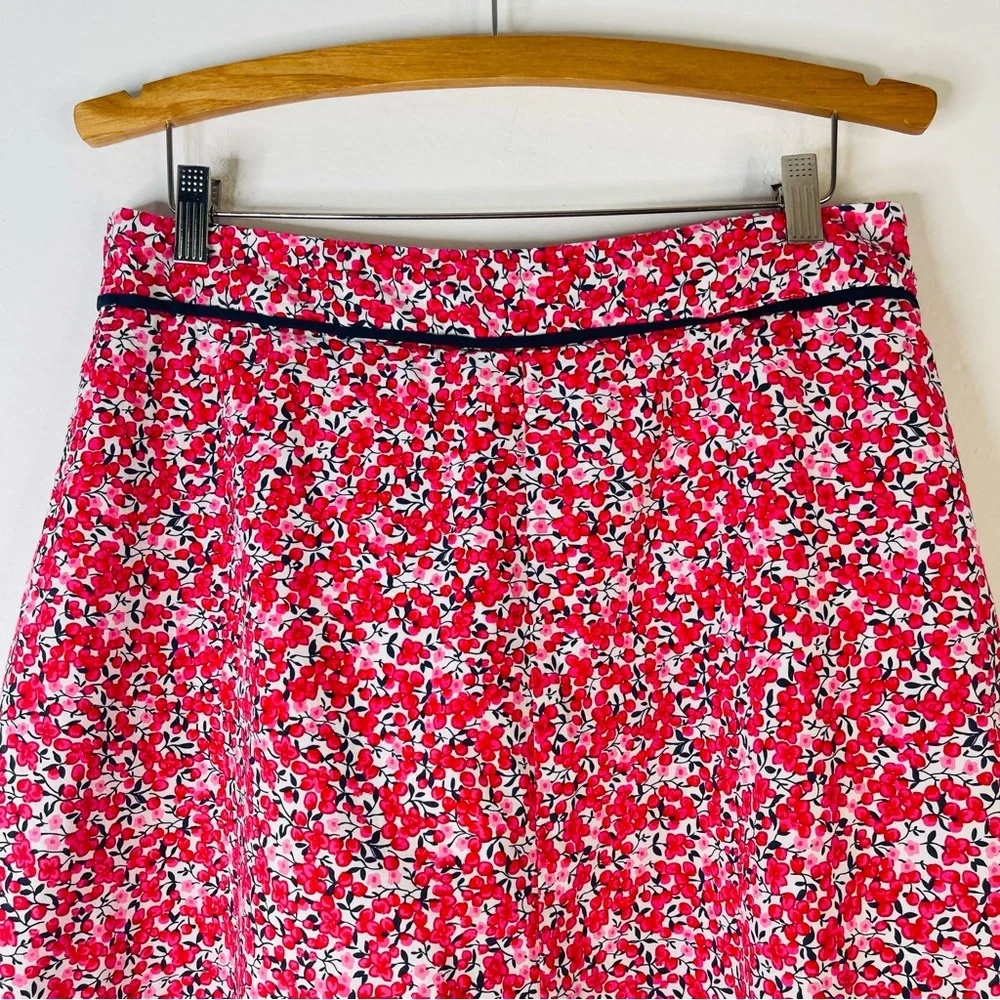 Christopher Banks pink white floral cottagecore preppy midi skirt 12 - Picture 2 of 7